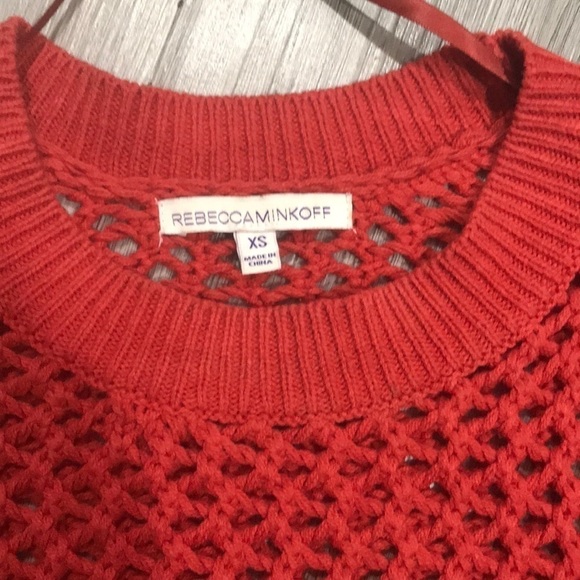 Rebecca Minkoff Rust Puff Sleeve Sweater size XS - Picture 7 of 10